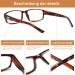 Cojwis 6 Pack Blue Light Filter Reading Glasses for Men & Women - Fashionable Anti-Blue Light Glasses Visual Aid for PC Gaming & Reading (2.00x 6 Colors) - Buy Online on GoSupps.com