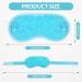 MIVORA Cooling Gel Mask for Puffy Eyes - Hot Cold Therapy for Migraine, Dark Circles, Sinus Pain - Reusable, Light Blue - Buy Online on GoSupps.com