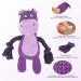 Tonyfy Dog Toys - Squeaky Plush & Interactive Cotton Rope Toys for Puppies & Small Dogs (Purple Hippo) - Buy Online on GoSupps.com