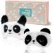 Cooling Eye Mask Set - Cute Animal Plush Sleep Mask for Women - Soft Blindfold & Eye Compress for Spa Travel & Refreshment - White Panda Design - Buy Online on GoSupps.com