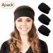 Women's Black Wide Headband - Fashionable Sweatband for Running, Yoga, and Workouts - Buy Online on GoSupps.com