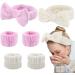 1 Set Headband Bracelet Set Elastic Head Wrap Bow Hair Accessories Plush Headband Spa Face Headband Face Wash Bracelets for Make-Up Yoga Sports Shower Dark Purple - Buy Online on GoSupps.com