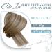 Runature Clip-in Real Hair Extensions - Balayage Ombre Dark Brown to Blonde 40cm 120g 7 Pieces #3/8/22 - Premium Remy Quality - Buy Online on GoSupps.com