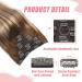Vlasy Seamless Straight Human Hair Clip in Extensions T6/60+6# 16 Inch (80 g) - Natural Thick 7 Pieces for Women - Buy Online on GoSupps.com