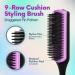 Alpree Classic Styling Hair Brush 9 Row for Natural Thick Curly Hair | Nylon Bristle Detangler for Ringlets & Defined Curls - Purple - Buy Online on GoSupps.com