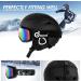 Odoland Snow Ski Helmet and Goggles Set - Sports Protective Gear for Skiing and Snowboarding - Black - Size S (21-22''/54-56cm) - Buy Online on GoSupps.com