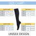 LEOSTEP Compression Socks (4Pair) for Men & Women - Non-Slip Long Tube Stocking for Running, Nurse, Travel, Flight, Pregnancy - 20-30 mmHg - Black + White - Buy Online on GoSupps.com