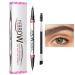 Generisch Curved eyebrow pencil waterproof 2-in-1 for eyebrows and eyeliner double-ended for girlfriend