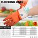 VGO RB2186 Rubber Cleaning Gloves - 3 Pairs Thick Long Sleeves Reusable Kitchen & Household - L (Orange) - Buy Online on GoSupps.com