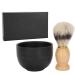 KUIKUI shaving tool set perfect for a smooth shave with soft brush hairs stainless steel bowl and Amboyna handle