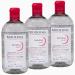 Buy Bioderma Sensibio H2O Micellar Solution 3x500ml | Gentle Makeup Remover & Skin Moisturizer | Strengthens Skin Barrier | Free Pharmaceutical Gift - Buy Online on GoSupps.com