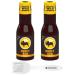 Buffalo Wild Wings Honey BBQ Sauce 12 fl. oz (2 Pack) Bundled With Snack Scout Basting Brush