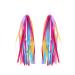 VORCOOL 1Pair Bike Handlebar Streamers Bicycle Grips Colorful Polyester Streamers Tassel Ribbons Children Baby Carrier Accessories Yellow