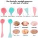 Silicone Face Scrubber | 4-in-1 Soft Facial Cleansing Brush for Pore Cleansing Blackhead Removal & Gentle Exfoliating - Green & Pink - Buy Online on GoSupps.com