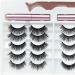 SunshineFace 10 Pairs Magnetic Lashes with Eyeliner 3D Natural Look Fake Eyelashes 2 Tubes Magnetic Eyeliner Waterproof Easy to Apply Easy Reusable Fake Lashes For Makeup Beginners - Buy Online on GoSupps.com