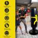 Rixi Ninja Kids Punching Bag Set | 63 inch Inflatable Black-Yellow Punching Bag for 3-12 Years Old | Includes Boxing Gloves and Air Pump - Buy Online on GoSupps.com