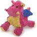 goDog Dragons Squeaker Plush Dog Toy with Chew Guard Technology - Soft & Durable, Chew Resistant & Tough Reinforced Seams - Multiple Styles, Colors, & Sizes Bubble Plush Dragon Large Coral