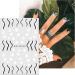 JMEOWIO 12 Sheets Flower Line Nail Art Stickers Decals Self-Adhesive Black White Nail Supplies Nail Art Design Decoration Accessories - Buy Online on GoSupps.com