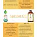 SVA ORGANICS Apricot Oil 4 Oz - USDA Organic, 100% Pure Cold Pressed Carrier Oil for Skin, Hair, Body - Premium Therapeutic Grade Oil - Buy Online on GoSupps.com