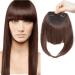 SEGO Clip in Pony Hairpiece Extensions Fringe Bangs One Piece In Front Hair Extension like Real Hair