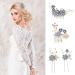 NUOBESTY 4pcs Blue Wedding Bridal Hair Comb Set - Handmade Rhinestone Headpieces & Accessories - Buy Online on GoSupps.com