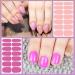 DANNEASY 16 Sheets Glitter & Solid Color Nail Polish Strips - Self Adhesive Gel Wraps for Women - Nail Art Stickers with File & Cuticle Stick - Buy Online on GoSupps.com