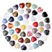 Xiannvxi 50pcs natural crystals heart set gemsteine heart love stone crystal rose quartz amethyst energy chakra stones set room decor c-multi-50pcs