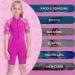Goldfin Kids 2mm Toddler Shorty Wetsuit - Girls' Butterfly Design | Front Zip Neoprene Suit for Water Aerobics, Diving, Surfing, Swimming - Buy Online on GoSupps.com