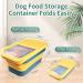 Airtight 20 LB Dog & Cat Food Storage Container in Lemon Yellow | Collapsible Design with Folding Bowl, Measuring Cup & Scoop - Buy Online on GoSupps.com