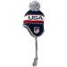 USA Winter Hat Knit Beanie Ski Cap with Pom, Peruvian Style with Ear Flaps and Fleece Lining - Buy Online on GoSupps.com