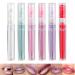 lipsticks 6PCS Luminous Luminous Lip Gloss - Diamond Shimmery Glitter Moisturizing Lip Gloss with Shimmery Finish - Lightweight Sheer and Hydrating(A) INFERRED berry pink nude red purple orange