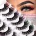 False Eyelashes 10 Pairs 3D False Eyelashes & Eyelash Applicator Volume Fake Natural Eyelashes Wispy Cat Eye Lashes Fluffy Colored D Curl Russian Strip Lashes - Buy Online on GoSupps.com