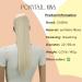 CAISHA 22 Ponytail Extension | Heat-Resistant Synthetic Fiber | Platinum Blonde PH514 - Buy Online on GoSupps.com