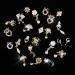 Weilusi 48pcs Gold Silver Nail Art Crystal Charms Zircon Metal Pendant Gem Jewelry for 3D Nail Design - Buy Online on GoSupps.com