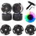 FREEDARE Roller Skate Wheels 54mm/58mm Skateboard Wheels and Bearings Indoor Outdoor Luminous Light Up Skate Wheels 83A with T Tools for Double Row Skating and Skateboard (8 Pack) 54*32mm-black