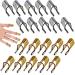 Reusable Aluminum Nail Tools 20 Pieces Nail Art Forms Guide Nail Art Extension Forms Guide Protector Nail Tips DIY Tools for Nail Art Manicure Accessory Nail Salon Home Supply Gold Silver Color