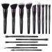 Zoreya make-up brush set 15-part with case make-up brush rouge brush premium plastic basic brush blending facial powder blush concealer eye cosmetics make-up brush set 15b