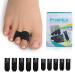 10 Pack Hammer Toe Corrector Toe Splint For Broken Toes Brace Orthopedic Separator Cushioned Bandages Heal Wrap Toe Straighteners for Crooked Toes (Black 5L+5S