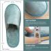 6 Pairs Washable & Reusable Spa Slippers - Soft Coral Fleece Indoor Hotel Slippers - Blue/Cream - Ideal for Guests, Travel, Wedding - Buy Online on GoSupps.com