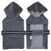 Leaving dog coat with soft lining rain jacket waterproof raincoat dog for small medium and large dogs length 11 to 71 gy l l gray
