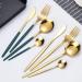 Camping Cutlery Set Cutlery Sets 4 Piece Reusable Perfect for Everyday Dishwasher Safe Easy Clean Kitchenware (Size : Gold+red) - Buy Online on GoSupps.com