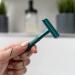 Anymale Plastic-Free Razor Plane Azure Edition - Eco-Friendly Wet Razor Set for Men & Women with Stand & 5 Astra Blades - Emerald Green - Buy Online on GoSupps.com