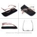 Stylish Women Reading Glasses 1.0 - 3 Pair Set with Spring Hinge, Fashionable Pattern Design, Brown Demi, Includes Reading Pouch, +1 Magnification - Buy Online on GoSupps.com