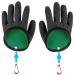 Fhioevt 1 pair of fishing gloves Waterproof fishing gloves fishing gloves predatory fish stab -resistant bite -proof fishing gloves with magnetic lock for the safe handling of Hecht Wels (green)