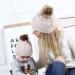 2PCS Family Matching Winter Knit Hat Set - Baby & Mother Black Ski Cap - Buy Online on GoSupps.com
