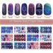 DANNEASY Starry Star Style Nail Polish Strips - 12 Sheets Adhesive Gradient Nail Wraps for Women with Bonus Nail File and Cuticle Stick - Buy Online on GoSupps.com