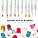 10pcs Nail Art Brush Set - Flat Line UV Gel & Acrylic Painting Tools for Manicure - Buy Online on GoSupps.com
