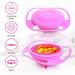 Vokmon Baby Universal Gyro Bowl - Non-Spill Feeding for Toddlers | 360 Rotation Toddler Magic Bowl (Pink) - Buy Online on GoSupps.com