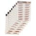 DOITOOL 8 Sheets Imitation Eco Eyebrow Sticker Stickers False Eyebrows for Women Makeup Eyebrow Sticker 6d