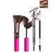 Tinted Brow Gel Kit-1 Espresso Tinted Eyebrow Mascara Gel & 1 Eyebrow Pencil Dark Brown Waterproof Thickening Long Lasting Transfer-Proof Brow Glue Fill Shaping Eyebrow with Brow Tool & Brush-Set 7 Set 7 Espresso